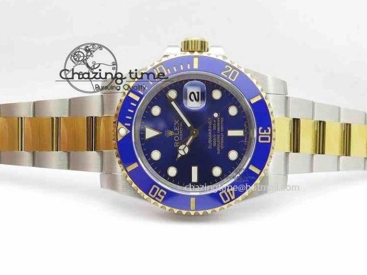 Good Copy Rolex Watches On 1:1 3724 SS Functional Bracelet 116613 Edition JF Blue YG Best SH Dial LB Submariner 0107
